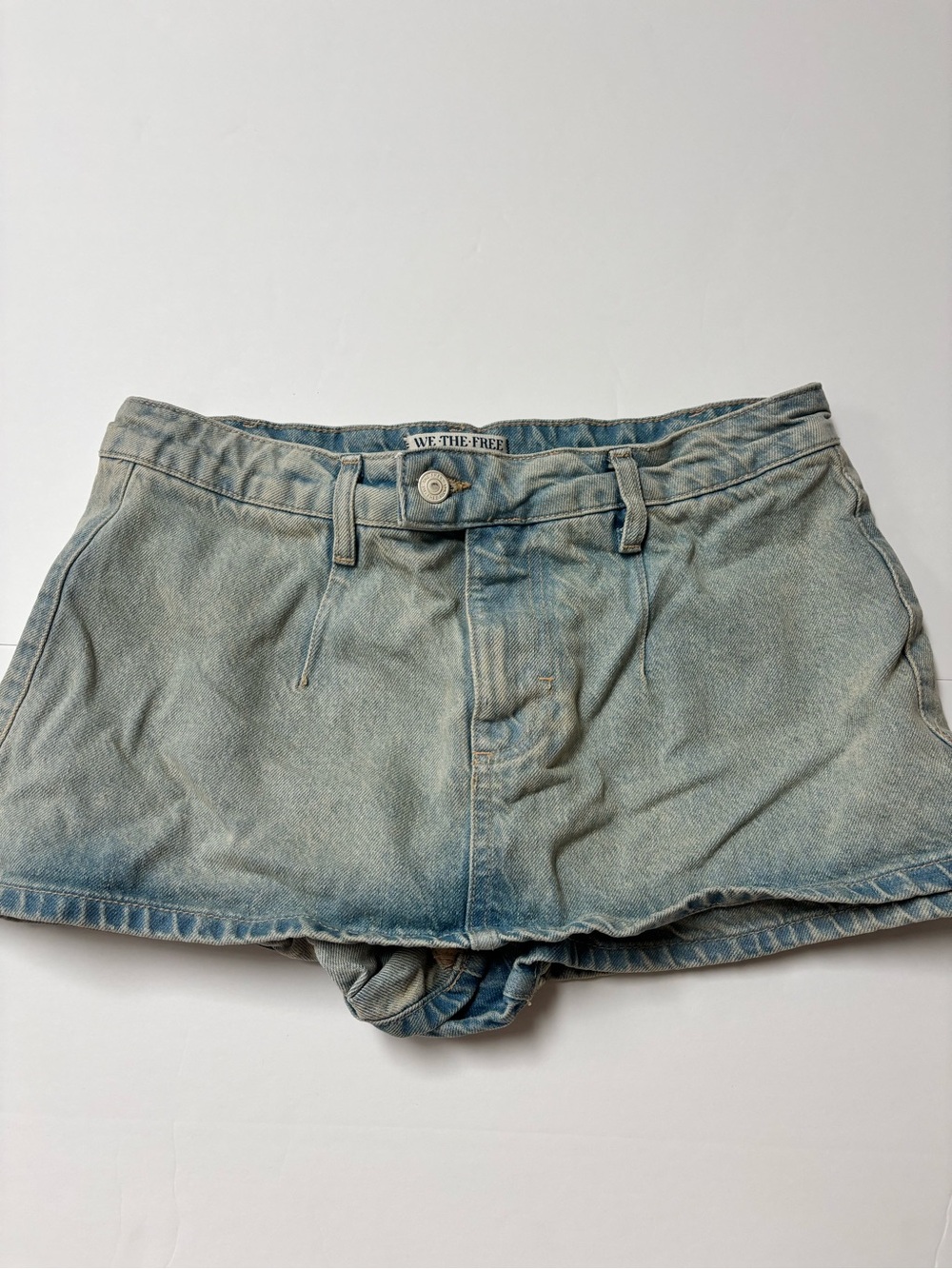 We The Free Gallivanting Mini Denim Skort - Picture 1 of 3